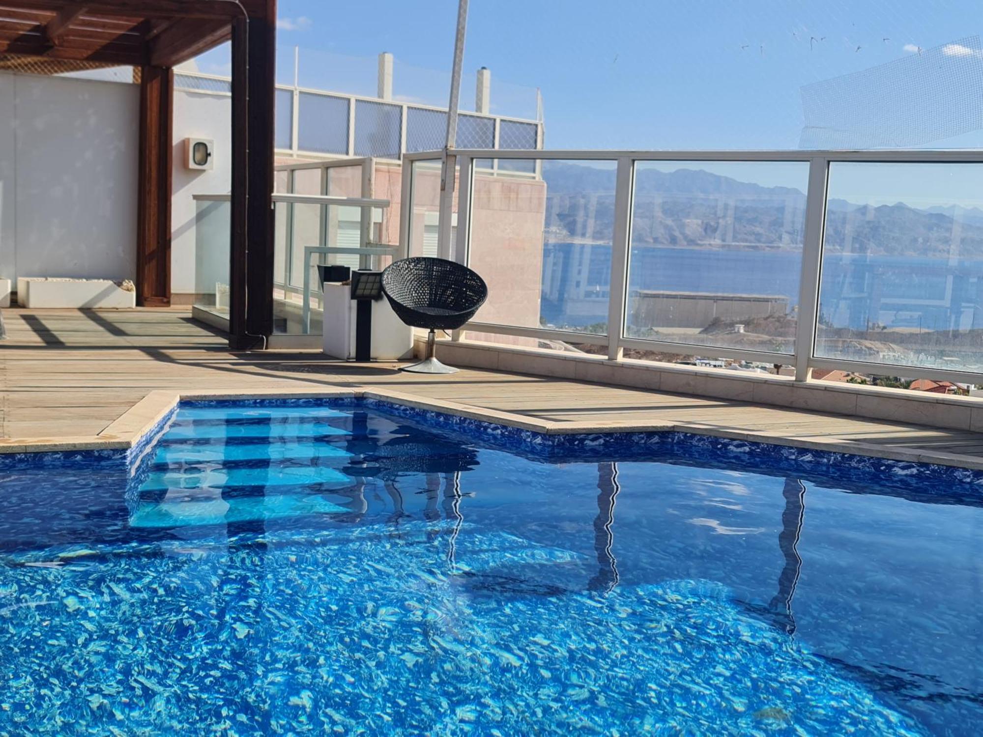 Exclusive Amdar -Residence Luxury Penthause With Privat Roof Pool Near The Sea -Best Sea View เอลัต ภายนอก รูปภาพ